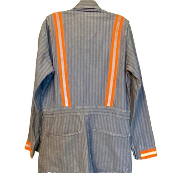 Vintage RED KAP Coverall Men's 40 RG Button Front Blue Herringbone Denim USA - Picture 3 of 11